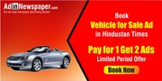 Motor Vehicle Ad in Hindustan Time with 50% Off