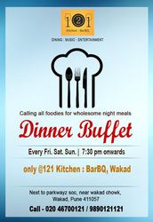 Corporate dinner buffet in Pune @121 Kitchen : BarBQ, Wakad