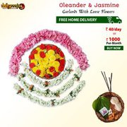 1 Oleander & 3 Jasmine Garlands Combo at Rs 40