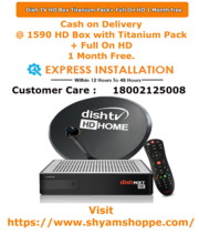 Dish TV HD Box Titanium Pack+ Full On HD 1 Month free