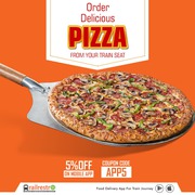 Order Non-veg Pizza on train!! Get 5% Off