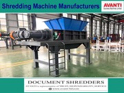 Waste shredders Best price in India Avanti-ltd