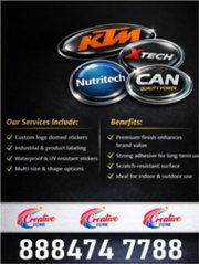 Creative Zone | Premium Doom Stickers Printing 3D Finish|Call Now|425